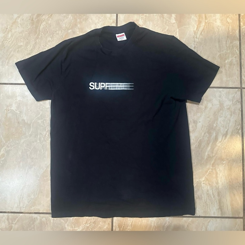 Black Supreme Motion Logo Tee Size M